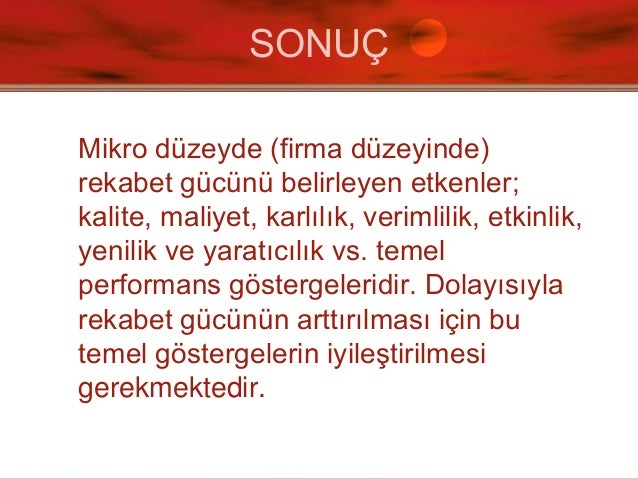 Kârlılık düzeyi ve tanımı Kârlılık düzeyi ve tanımı